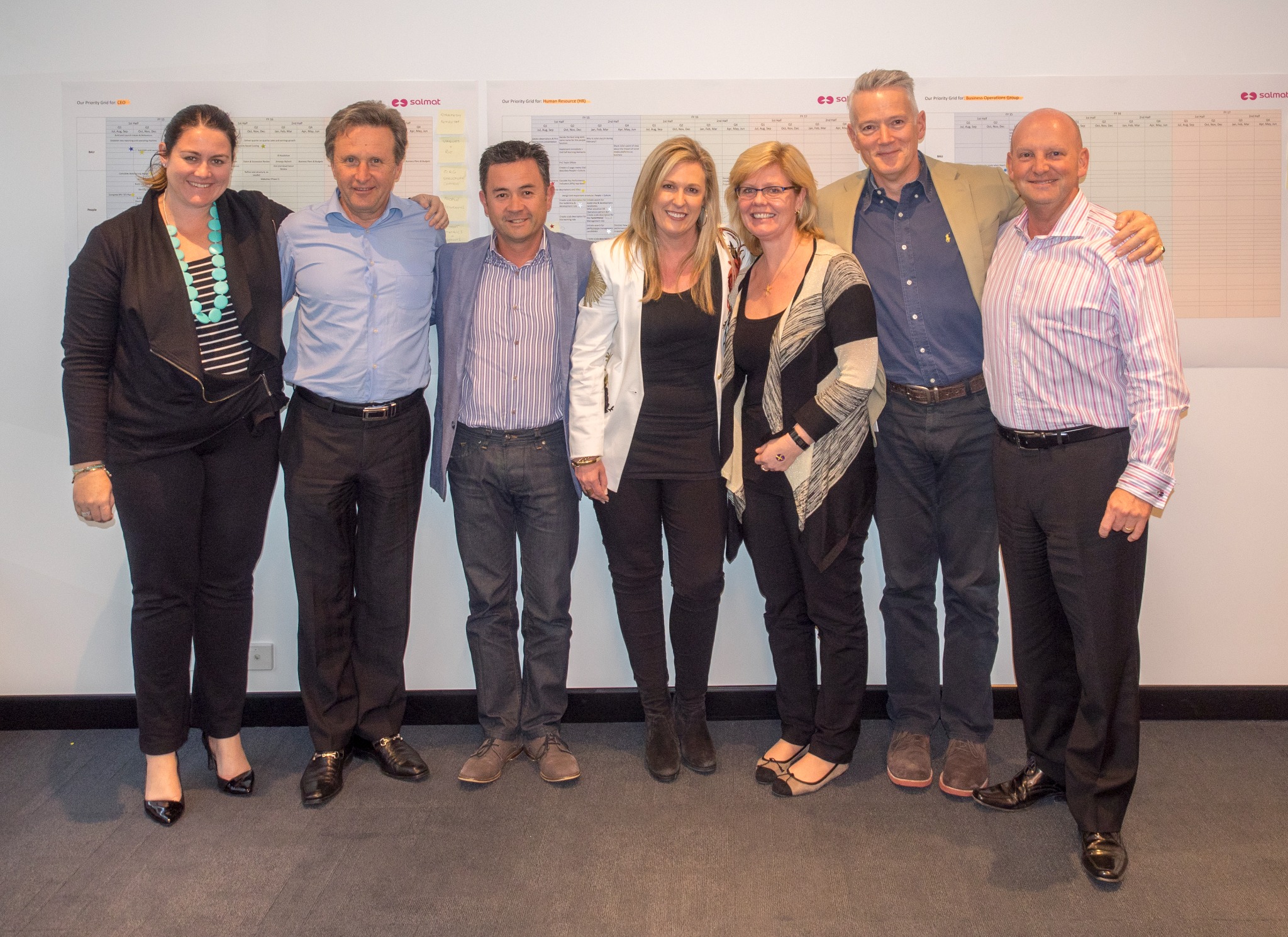 Salmat colleagues together after a Fundamental Grid working session